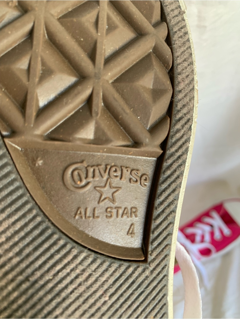 Converse All Star Low Top Canvas Sneakers in Hot Pink and White - Picture 4 of 5